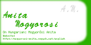 anita mogyorosi business card